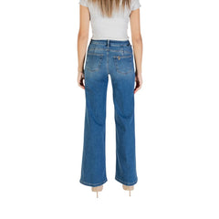 Blue Cotton Bootcut Jeans