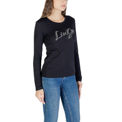 Black Cotton Long Sleeve T-Shirt