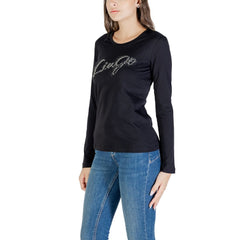 Black Cotton Long Sleeve T-Shirt