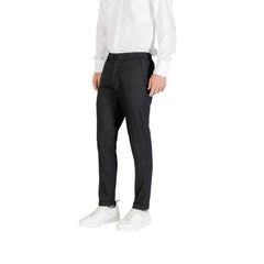 Black Polyester Skinny Pants