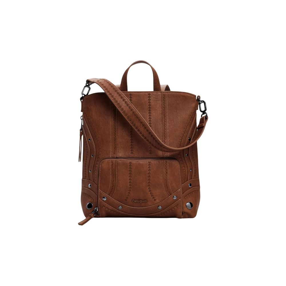 Brown Polyethylene Backpack