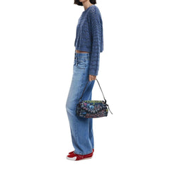 حقيبة يد قطنية سوداء