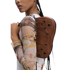 Beige Polyethylene Handbag