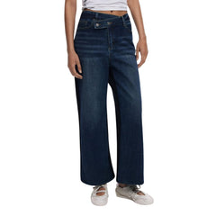 Blue Cotton Bootcut Jeans