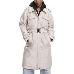 Cream Polyester Coat