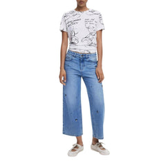 تي شيرت قطن أبيض