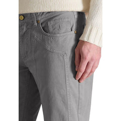Gray Cotton Skinny Pants