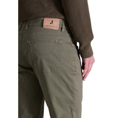 Green Cotton Skinny Pants