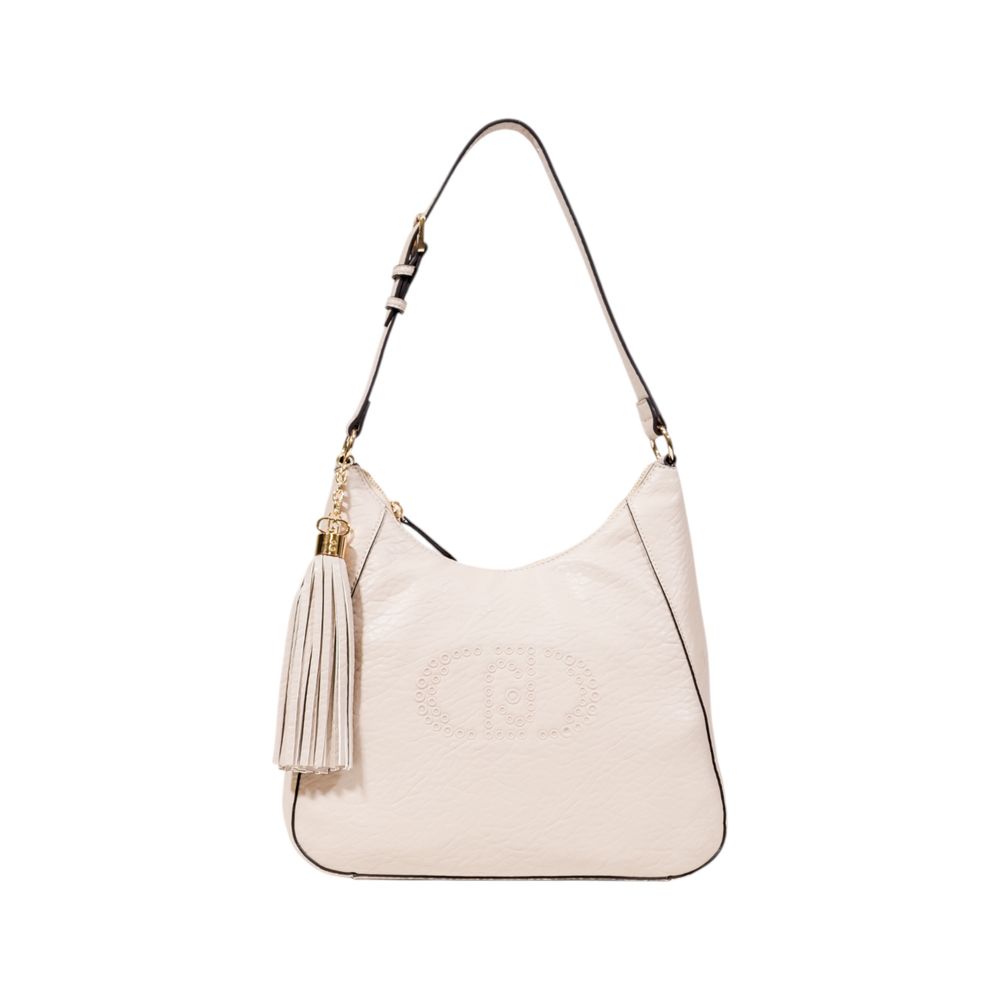 Beige Artificial Leather Handbag