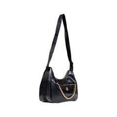 Black Artificial Leather Handbag