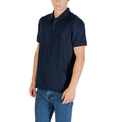Blue Cotton Polo Shirt