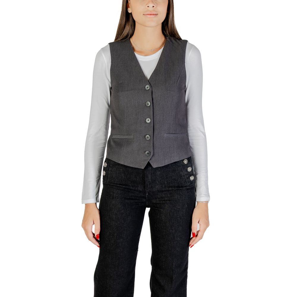Gray Polyester Waistcoat