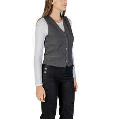 Gray Polyester Waistcoat