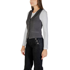 Gray Polyester Waistcoat