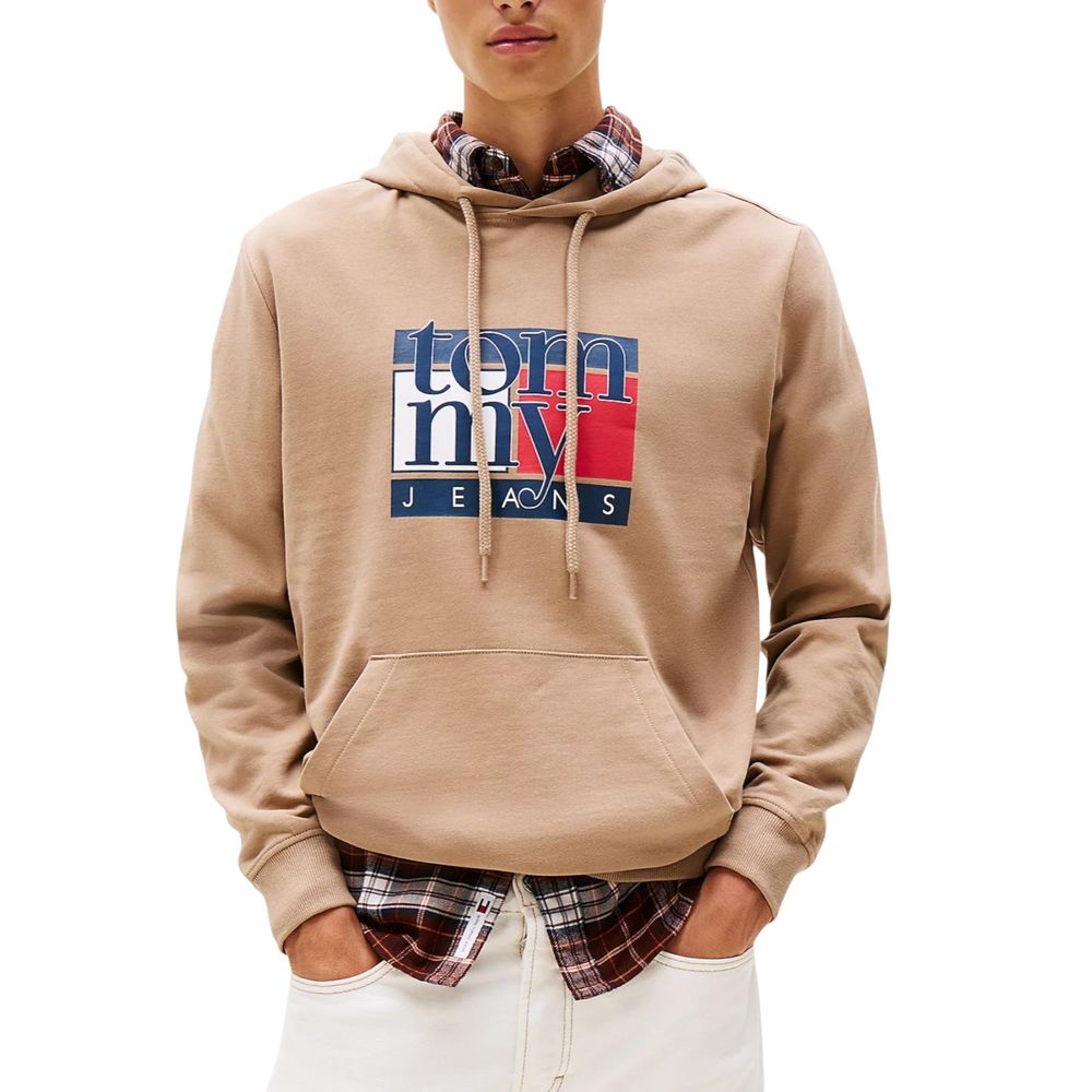 Beige Recycled Cotton Hoodie