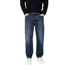 Blue Recycled Cotton Relaxed Fit Jeans