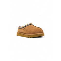 حذاء كاحل من الجلد البيج