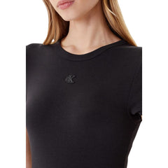 فستان ميدي من القطن الأسود