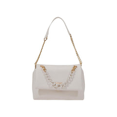 White Polyester Handbag