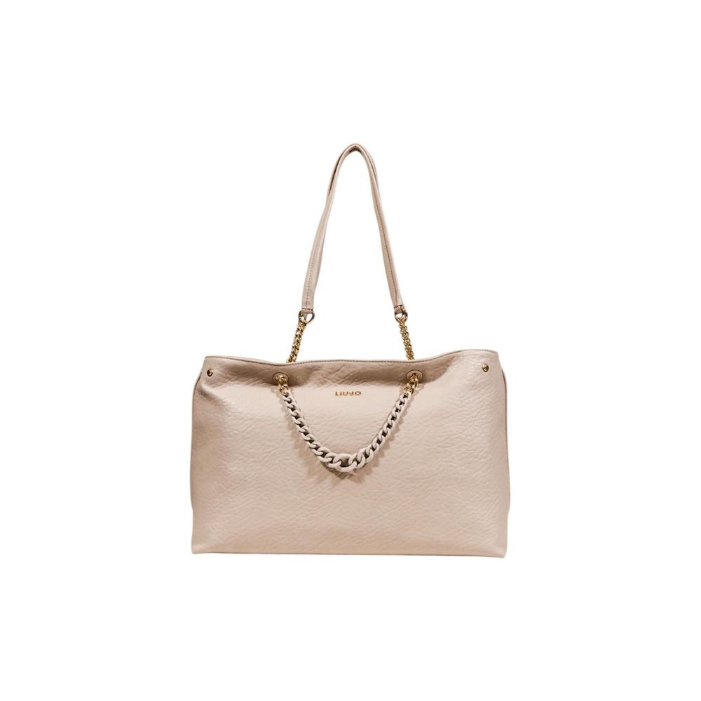 Beige Polyester Handbag