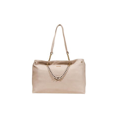 Beige Polyester Handbag