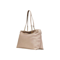Beige Polyester Handbag