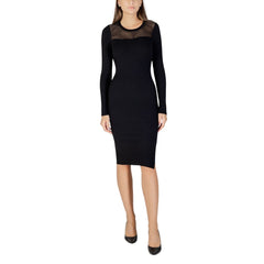 Black Viscose Midi Dress