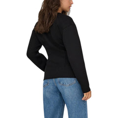 Black Polyester Cardigan