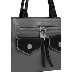 Bicolor Polyester Handbag