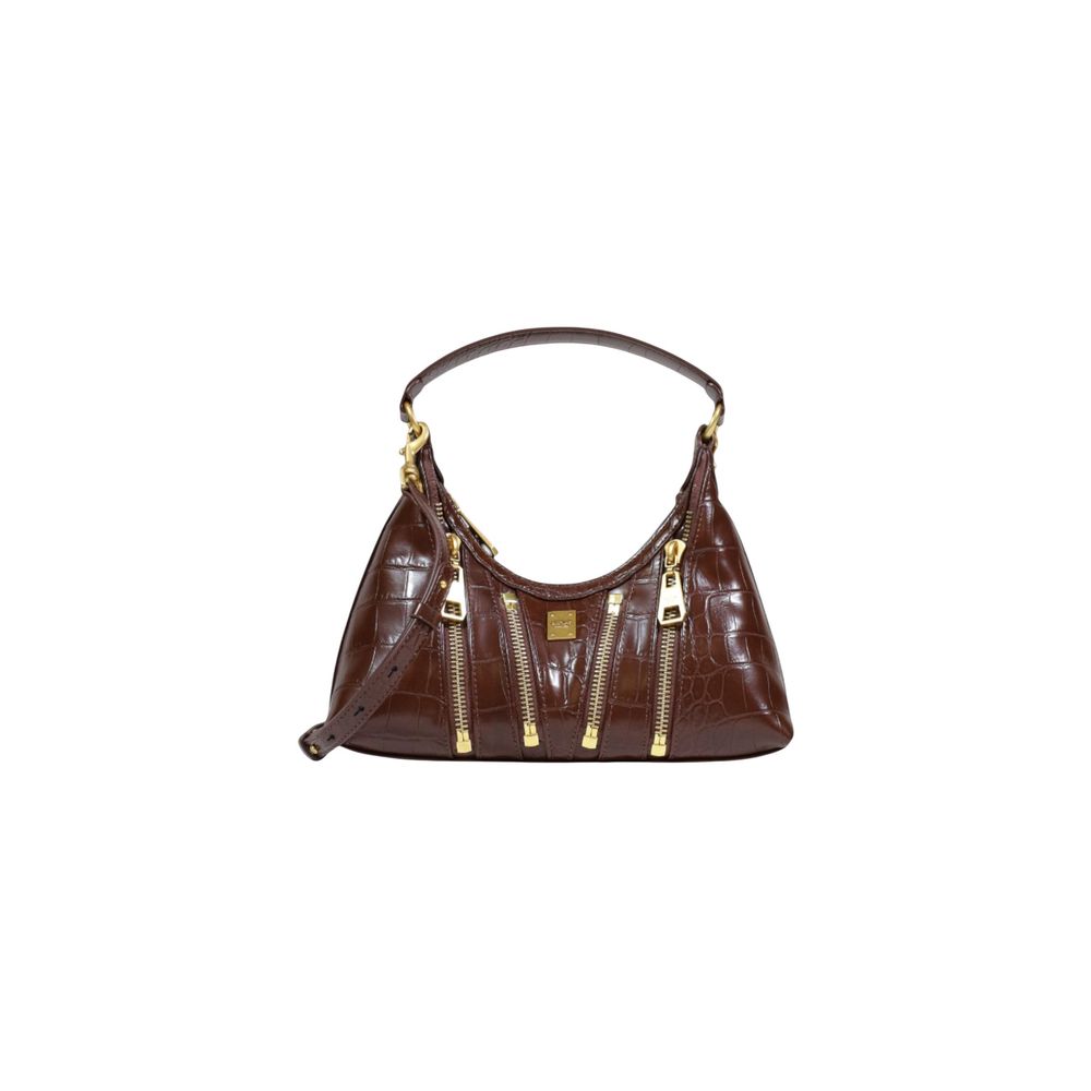 Brown Polyester Handbag