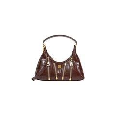 Brown Polyester Handbag