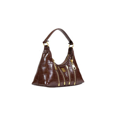 Brown Polyester Handbag