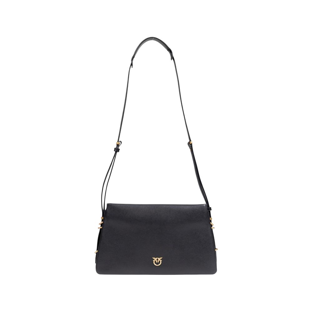 Black Artificial Leather Handbag