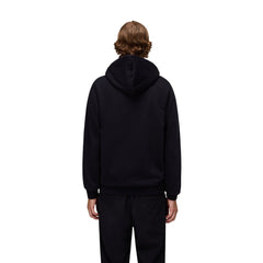 سترة قطنية سوداء بغطاء للرأس