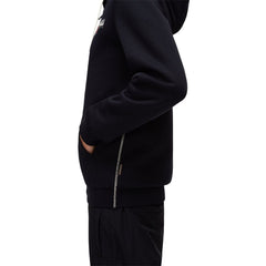 سترة قطنية سوداء بغطاء للرأس