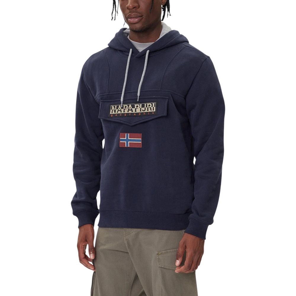 Blue Cotton Hoodie