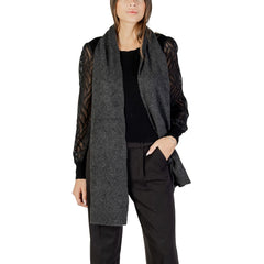 Gray Recycled Polyester Scarf