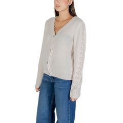 Beige Marabou Cardigan