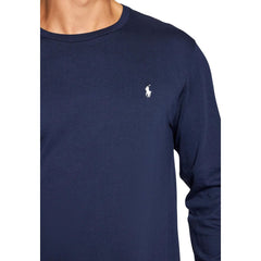 Blue Cotton Long Sleeve T-Shirt