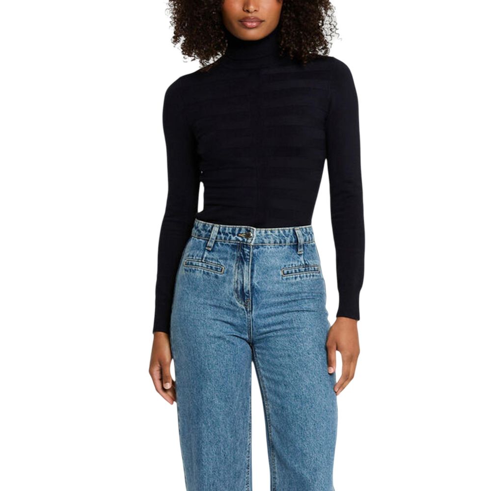 Black Viscose Turtleneck