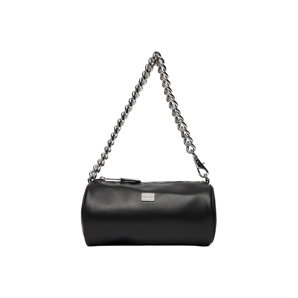 Black Artificial Leather Handbag