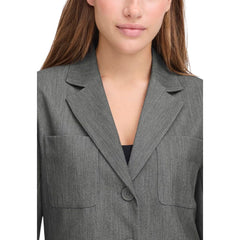 Gray Polyester Blazer