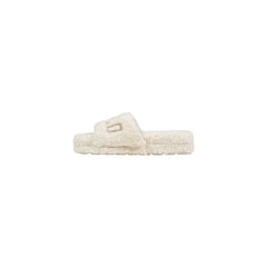 Cream Textile Slippers