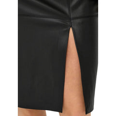 Black Polyester Long Skirt