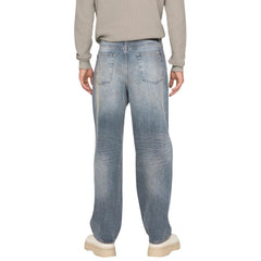 Blue Recycled Cotton Relaxed Fit Jeans