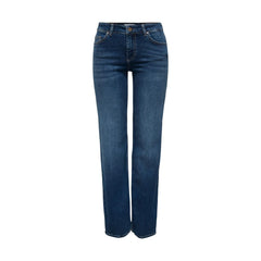 Blue Cotton Bootcut Jeans