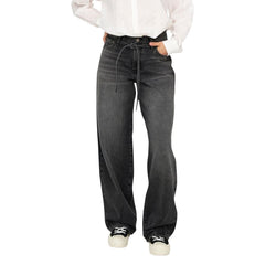 Black Recycled Cotton Mom Jeans