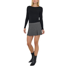 Gray Polyester Shorts