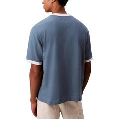 تي شيرت قطني أزرق