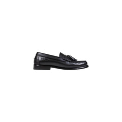 Black Leather Slip-On Loafers